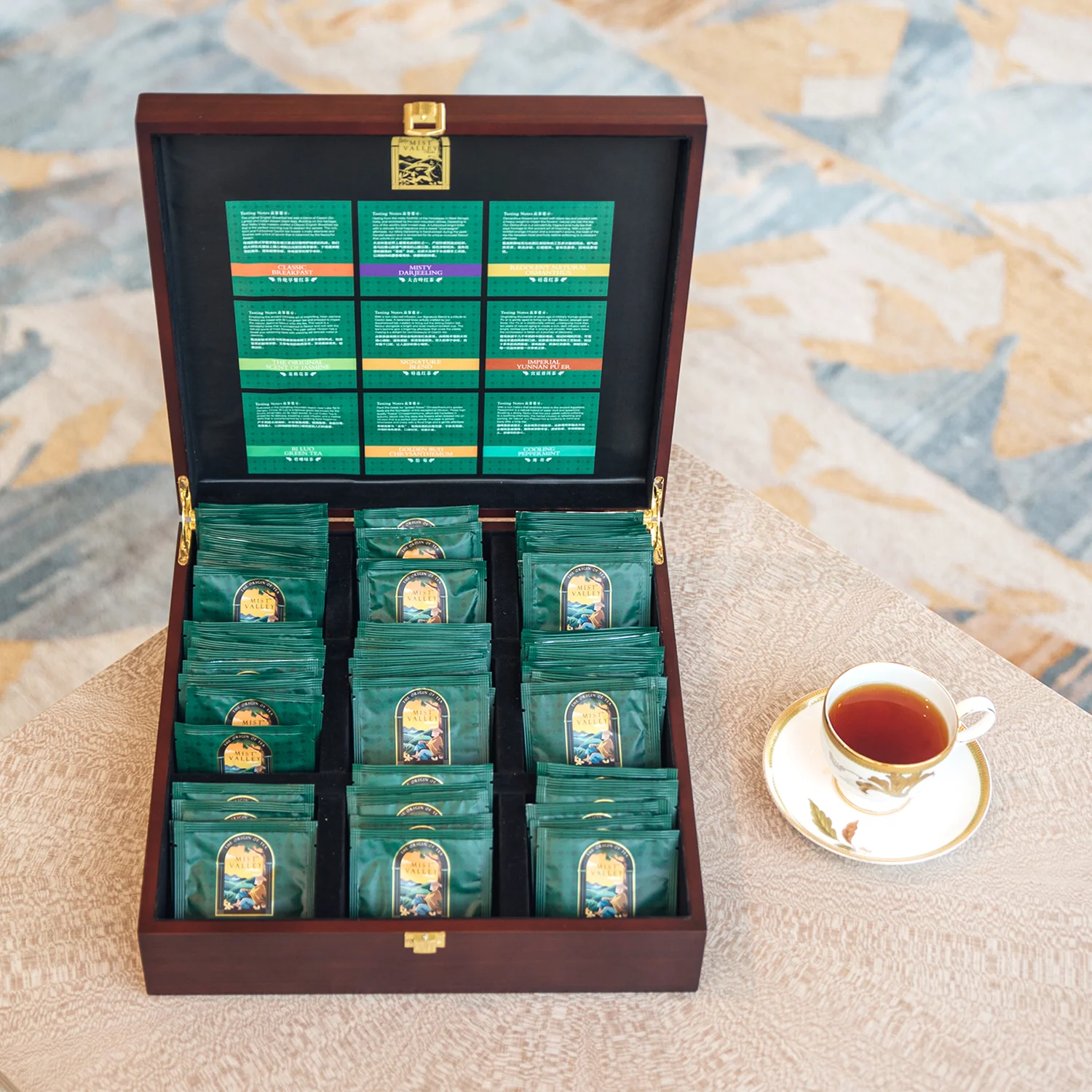 9 SLOT SACHET PRESENTER WITH TEA (9 VARIANTS X 5 SACHETS) - Image 4